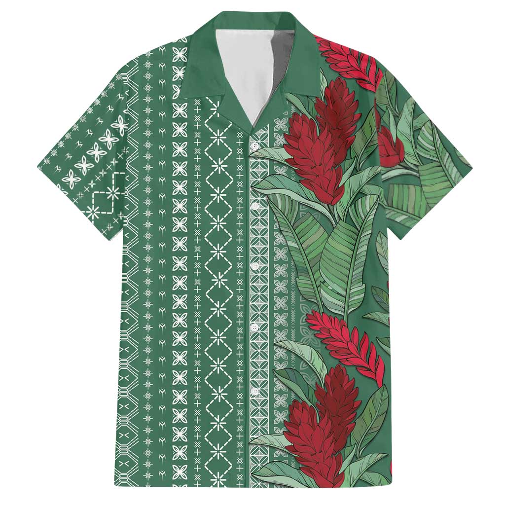Women's Day Samoa Malu Tattoo Inspired Mix Teuila Hawaiian Shirt Sage Green LT7 Sage Green - Polynesian Pride