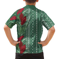 Women's Day Samoa Malu Tattoo Inspired Mix Teuila Hawaiian Shirt Sage Green LT7 - Polynesian Pride
