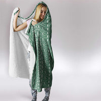Women's Day Samoa Malu Tattoo Inspired Mix Teuila Hooded Blanket Sage Green