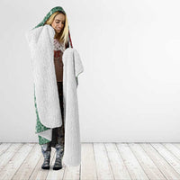Women's Day Samoa Malu Tattoo Inspired Mix Teuila Hooded Blanket Sage Green