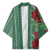 Women's Day Samoa Malu Tattoo Inspired Mix Teuila Kimono Sage Green