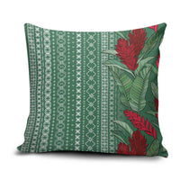 Women's Day Samoa Malu Tattoo Inspired Mix Teuila Pillow Cover Sage Green