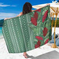 Women's Day Samoa Malu Tattoo Inspired Mix Teuila Sarong Sage Green