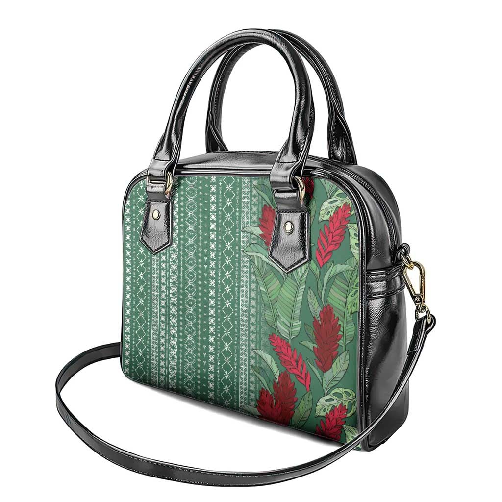 Women's Day Samoa Malu Tattoo Inspired Mix Teuila Shoulder Handbag Sage Green