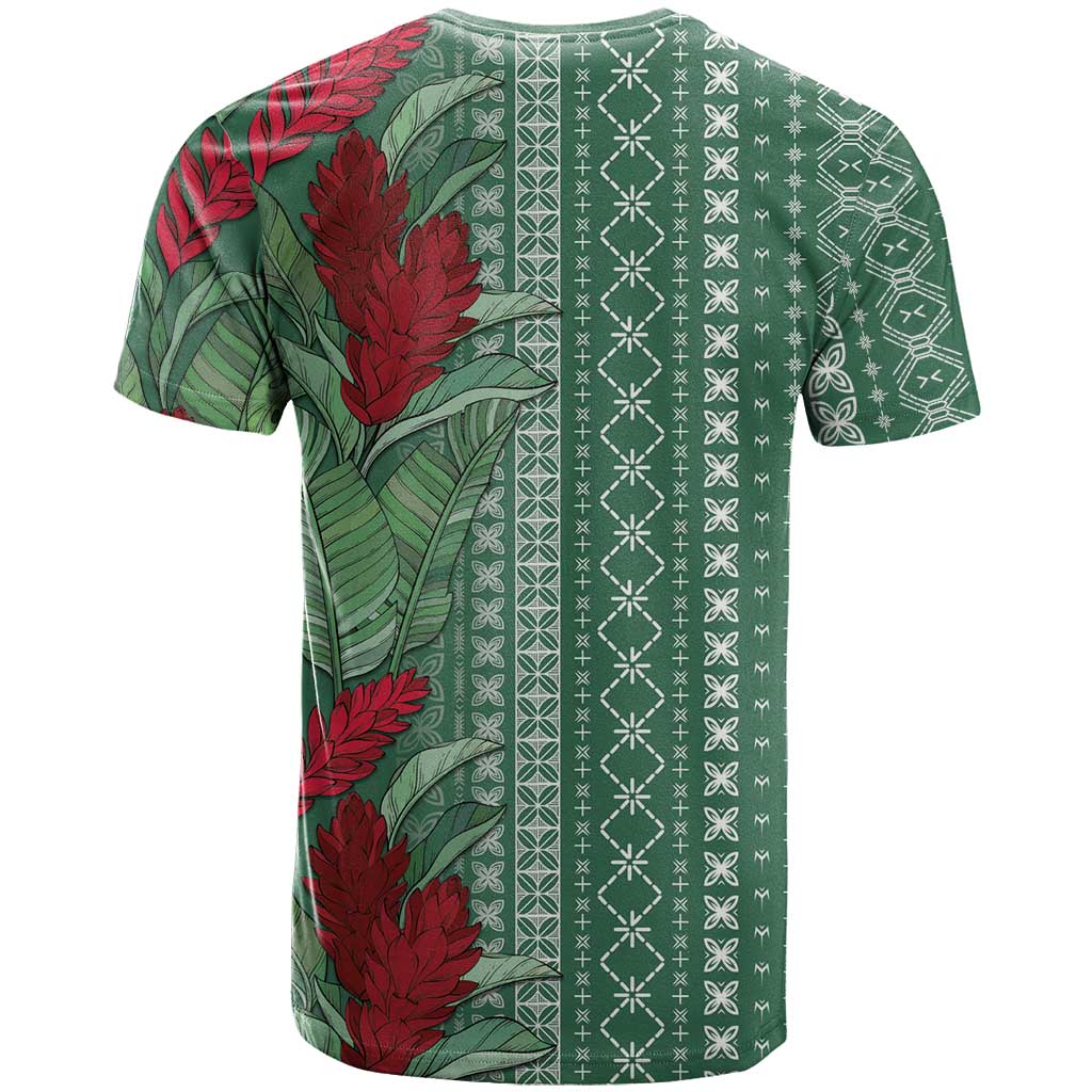 Women's Day Samoa Malu Tattoo Inspired Mix Teuila T Shirt Sage Green LT7 - Polynesian Pride