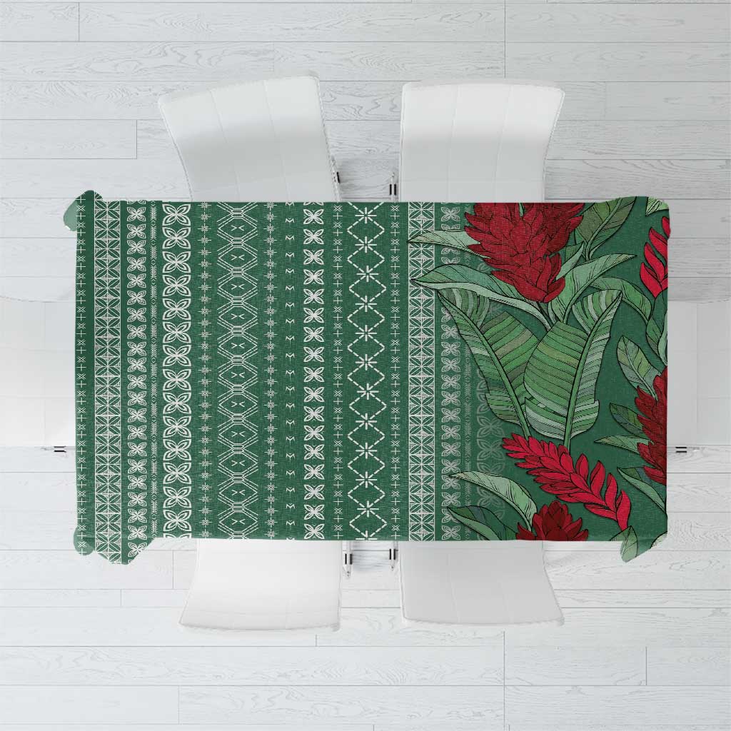 Women's Day Samoa Malu Tattoo Inspired Mix Teuila Tablecloth Sage Green LT7 Sage Green - Polynesian Pride