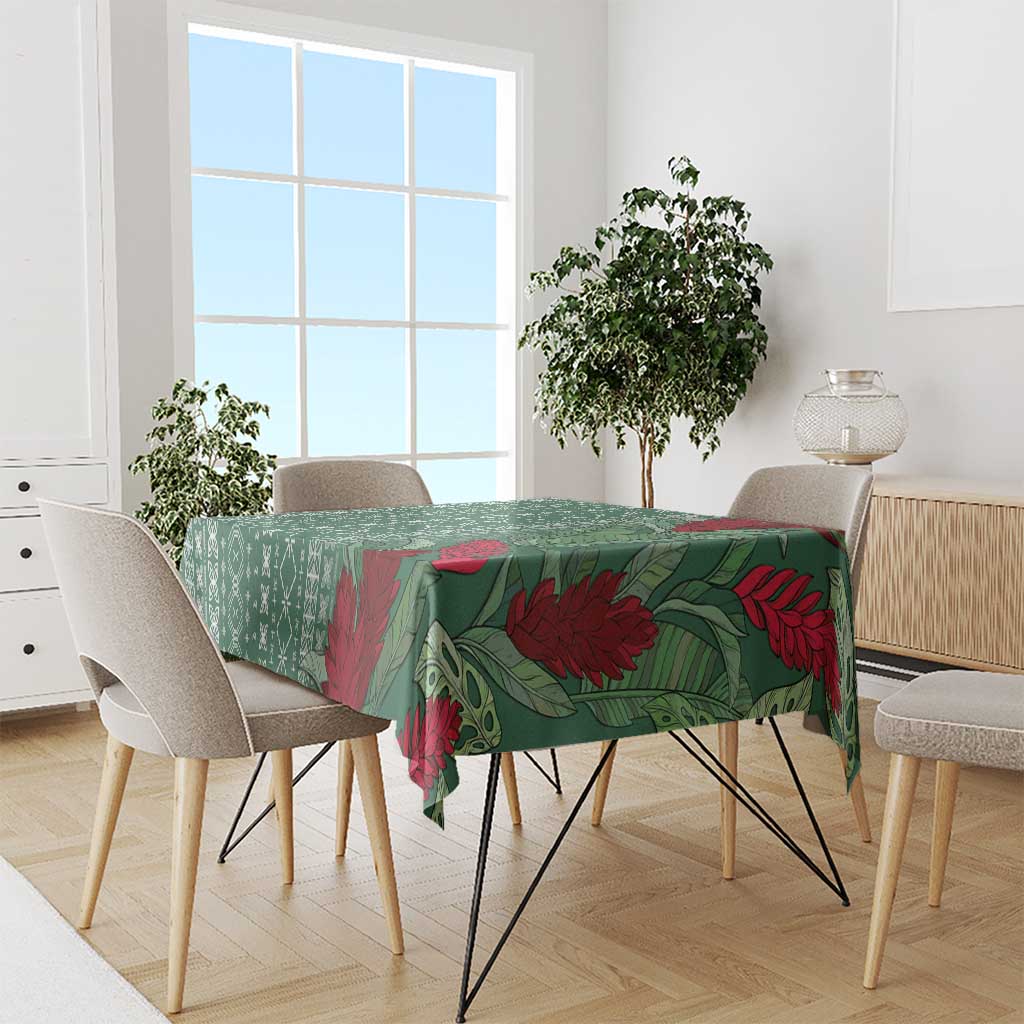 Women's Day Samoa Malu Tattoo Inspired Mix Teuila Tablecloth Sage Green LT7 - Polynesian Pride