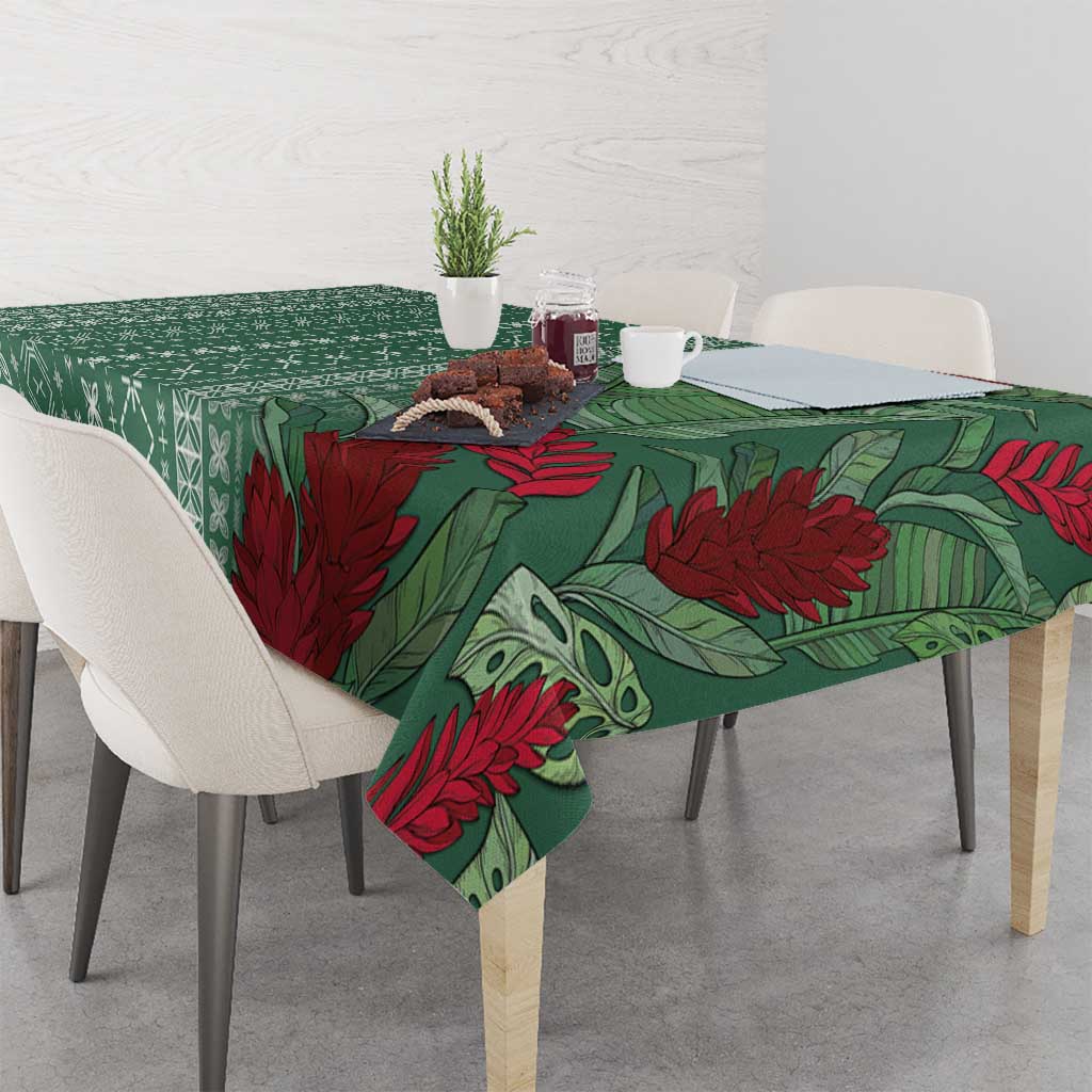 Women's Day Samoa Malu Tattoo Inspired Mix Teuila Tablecloth Sage Green LT7 - Polynesian Pride