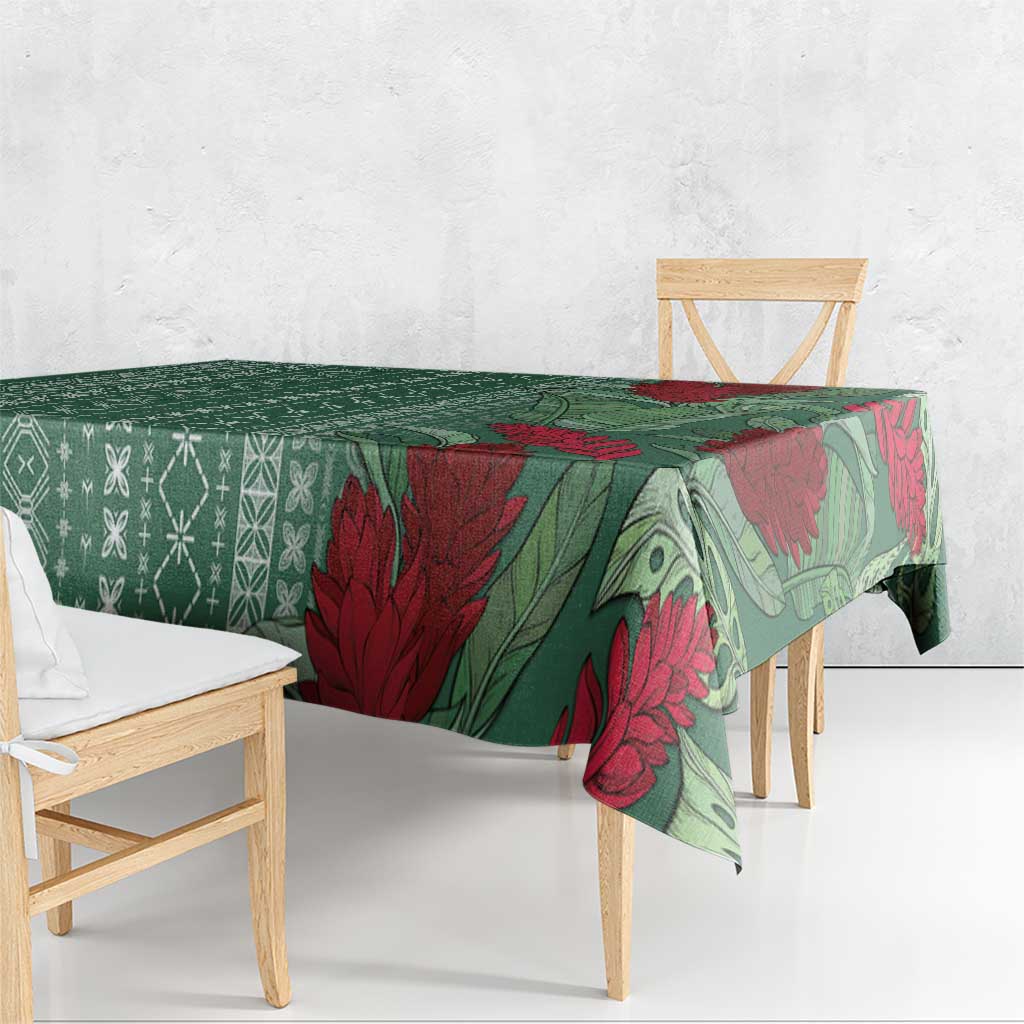 Women's Day Samoa Malu Tattoo Inspired Mix Teuila Tablecloth Sage Green LT7 - Polynesian Pride