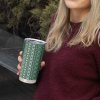 Women's Day Samoa Malu Tattoo Inspired Mix Teuila Tumbler Cup Sage Green LT7 - Polynesian Pride