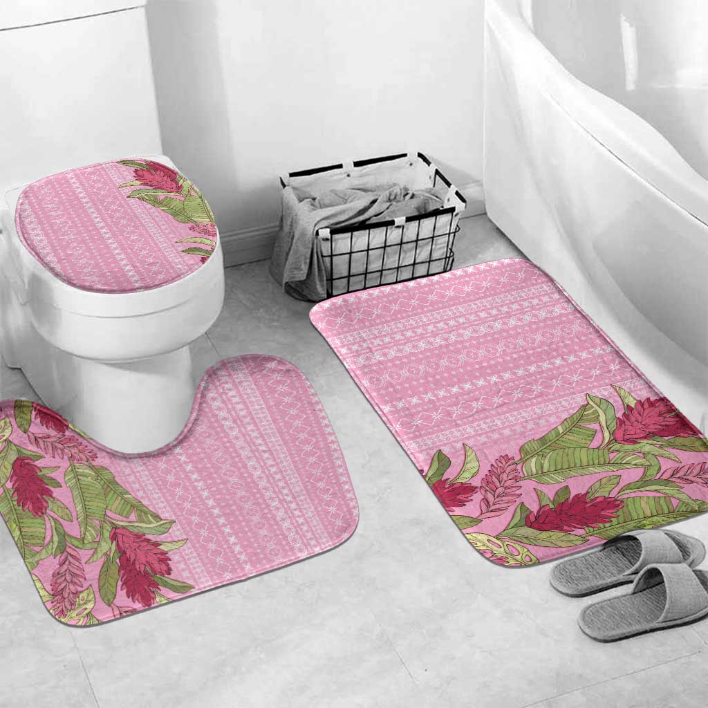 Women's Day Samoa Malu Tattoo Inspired Mix Teuila Bathroom Set Rose Pink