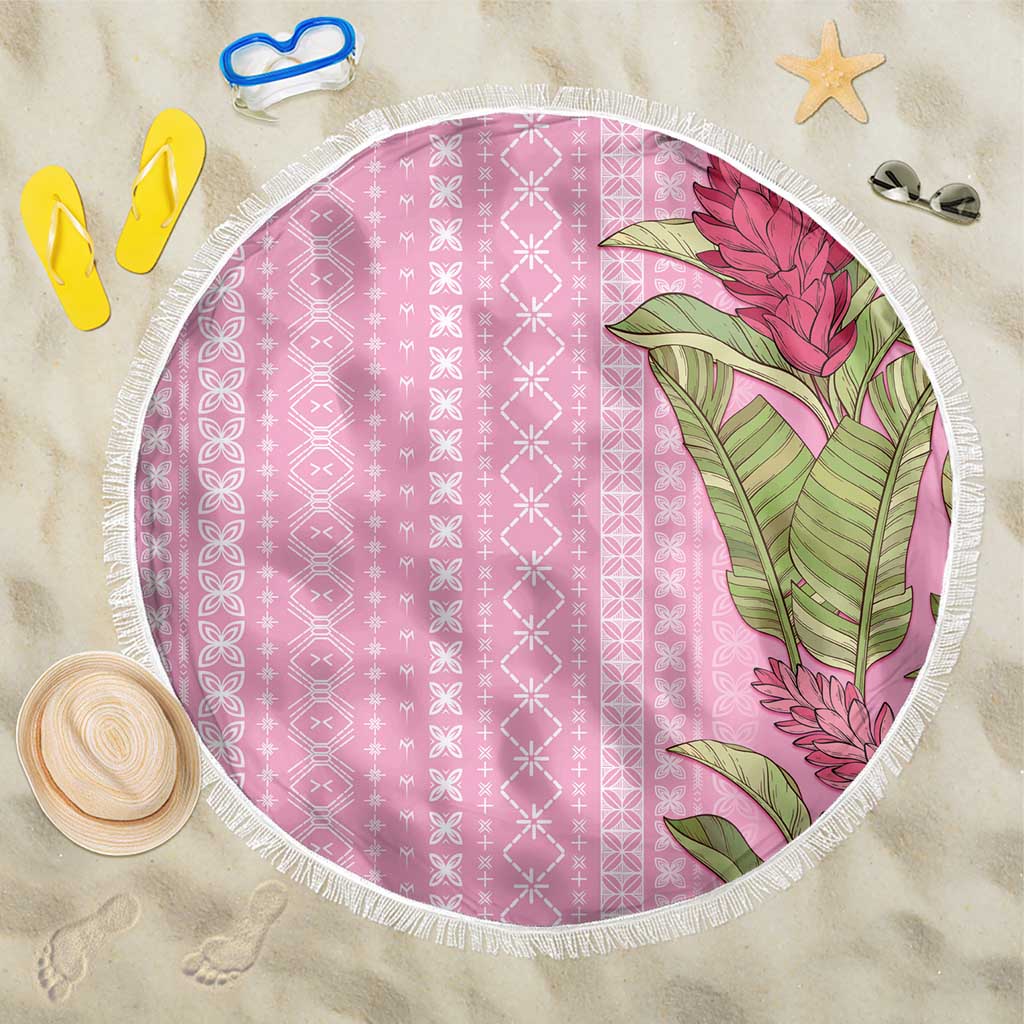 Women's Day Samoa Malu Tattoo Inspired Mix Teuila Beach Blanket Rose Pink
