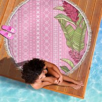 Women's Day Samoa Malu Tattoo Inspired Mix Teuila Beach Blanket Rose Pink