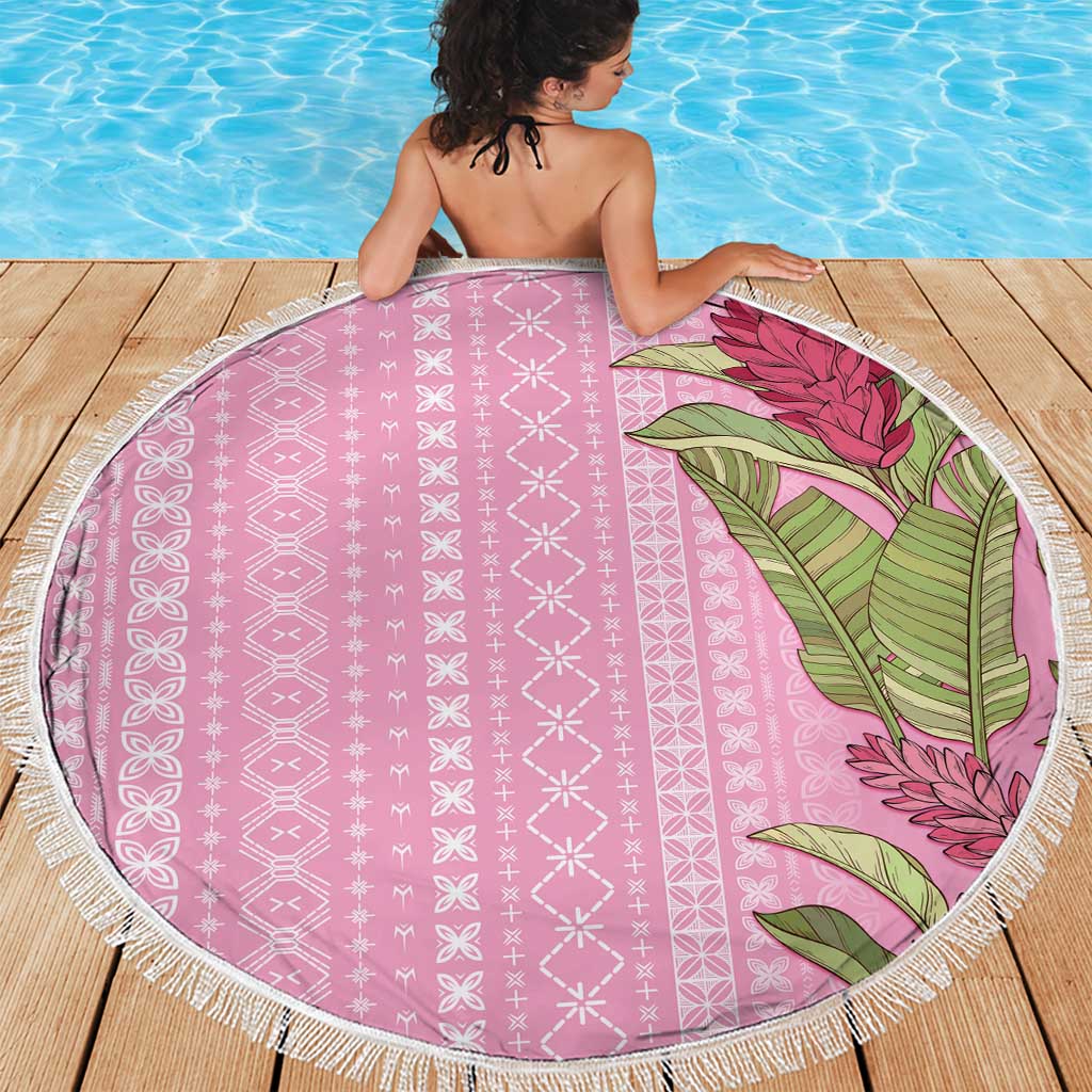 Women's Day Samoa Malu Tattoo Inspired Mix Teuila Beach Blanket Rose Pink