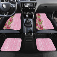 Women's Day Samoa Malu Tattoo Inspired Mix Teuila Car Mats Rose Pink