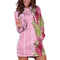 Women's Day Samoa Malu Tattoo Inspired Mix Teuila Hoodie Dress Rose Pink