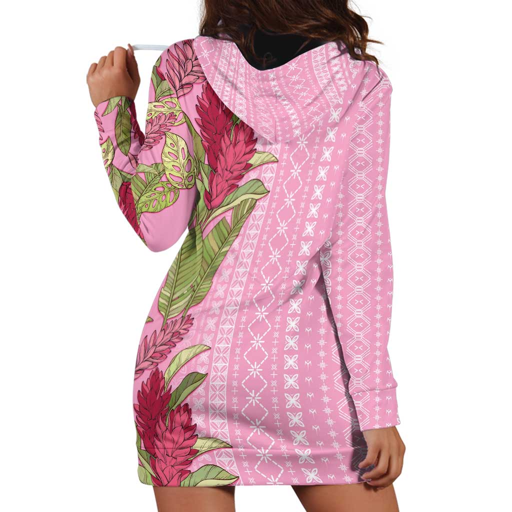 Women's Day Samoa Malu Tattoo Inspired Mix Teuila Hoodie Dress Rose Pink