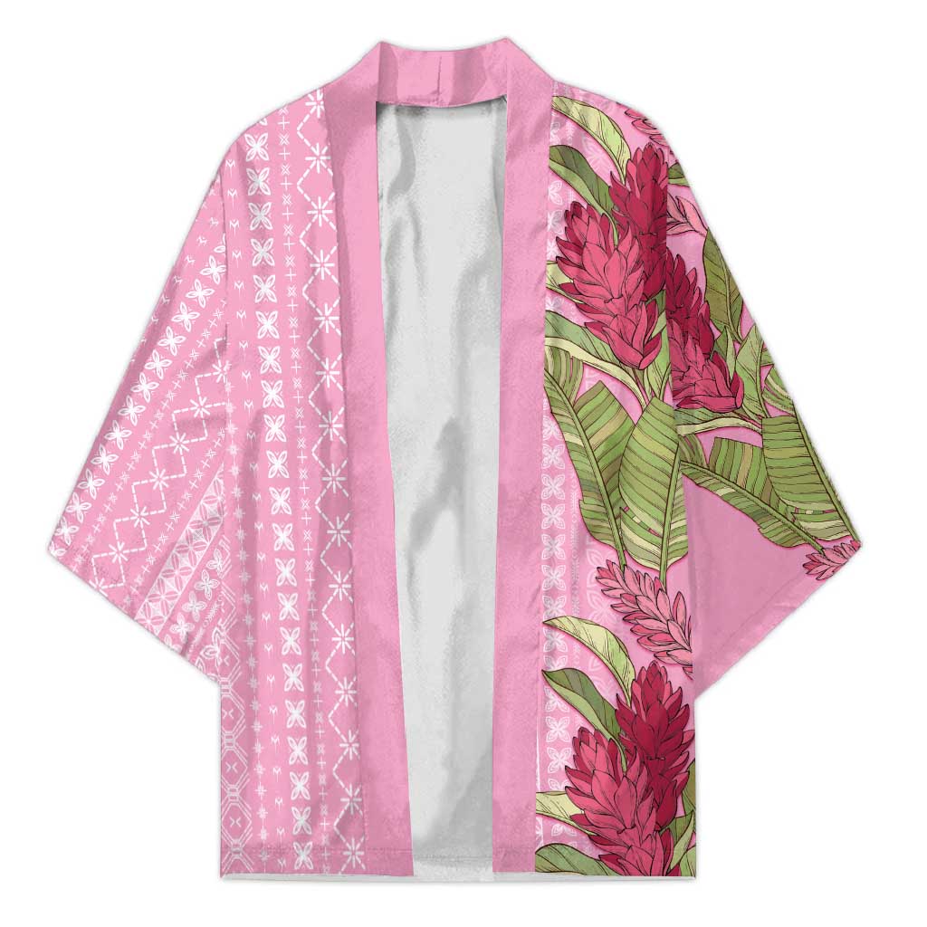 Women's Day Samoa Malu Tattoo Inspired Mix Teuila Kimono Rose Pink LT7 Unisex Rose Pink - Polynesian Pride