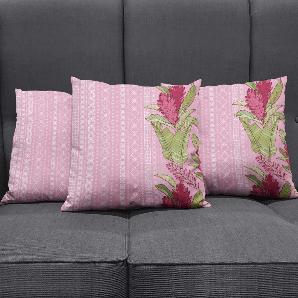 Women's Day Samoa Malu Tattoo Inspired Mix Teuila Pillow Cover Rose Pink