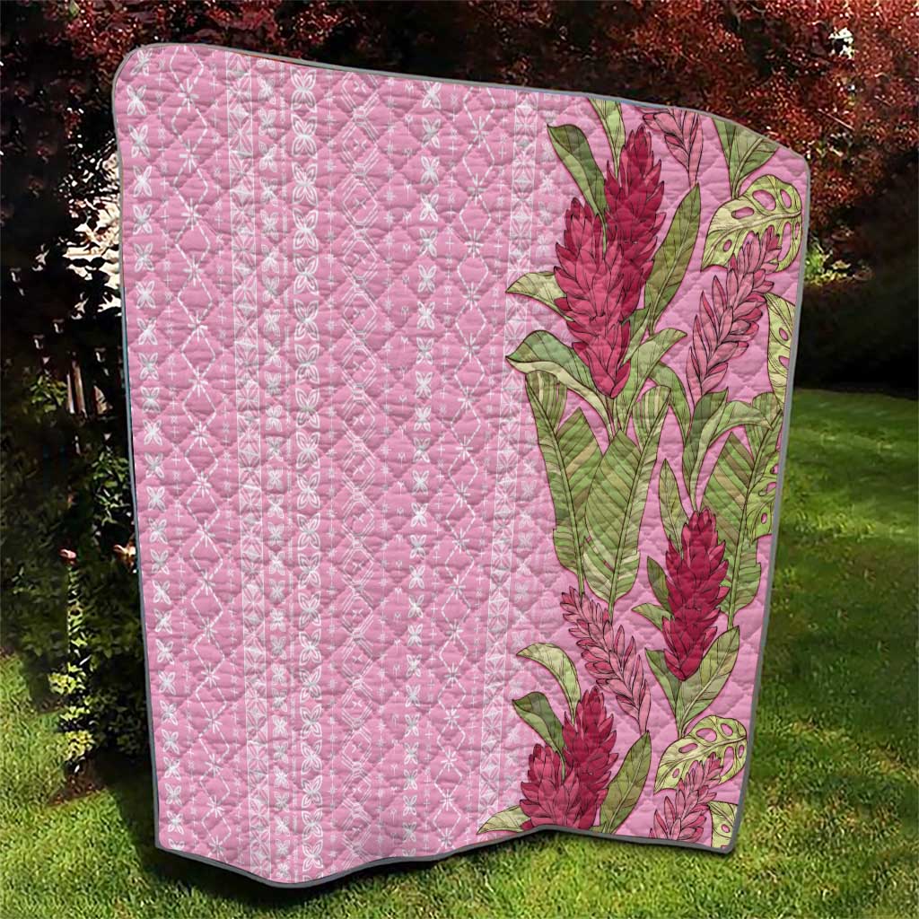 Women's Day Samoa Malu Tattoo Inspired Mix Teuila Quilt Rose Pink