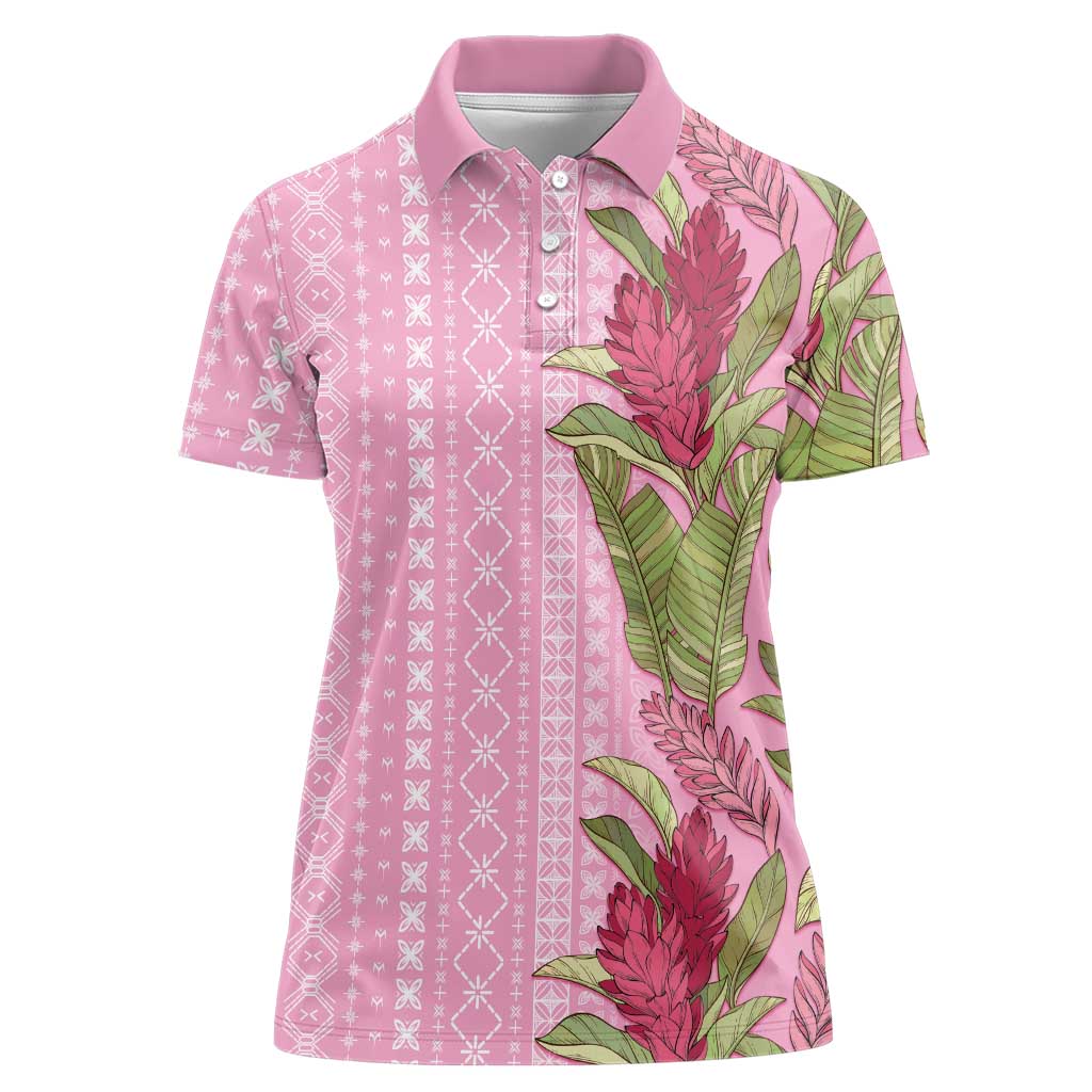Women's Day Samoa Malu Tattoo Inspired Mix Teuila Women Polo Shirt Rose Pink
