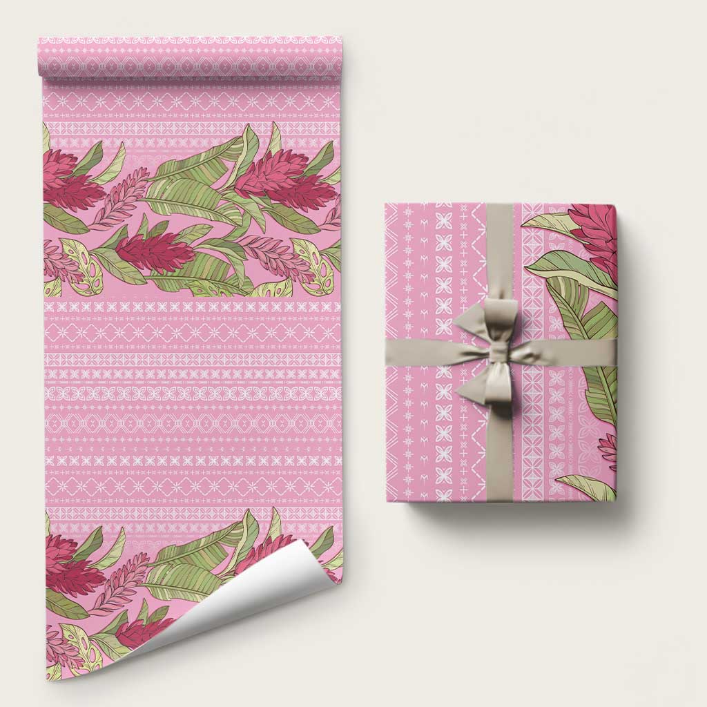 Women's Day Samoa Malu Tattoo Inspired Mix Teuila Wrapping Paper Rose Pink