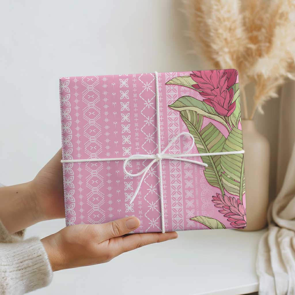Women's Day Samoa Malu Tattoo Inspired Mix Teuila Wrapping Paper Rose Pink