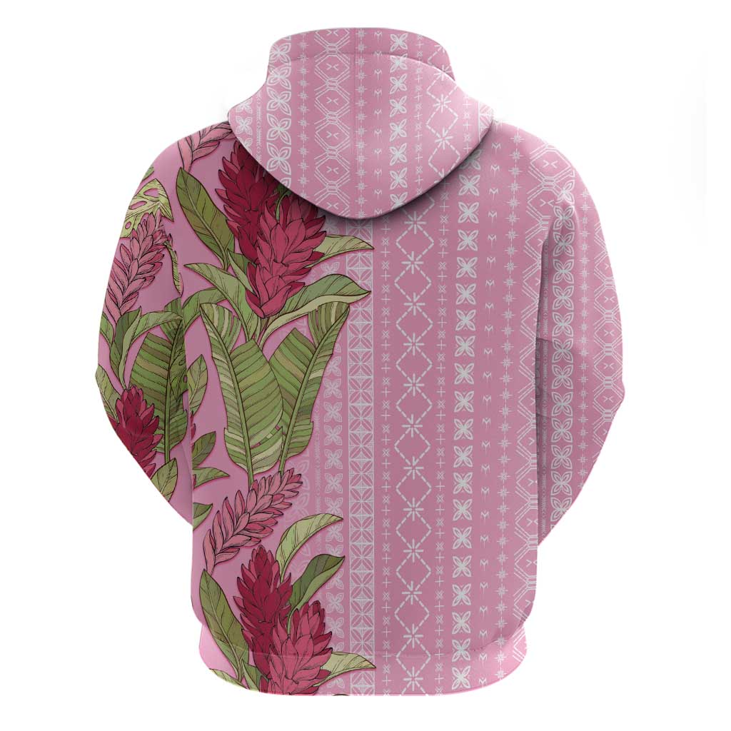 Women's Day Samoa Malu Tattoo Inspired Mix Teuila Zip Hoodie Rose Pink LT7 - Polynesian Pride