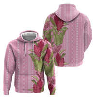 Women's Day Samoa Malu Tattoo Inspired Mix Teuila Zip Hoodie Rose Pink LT7 - Polynesian Pride