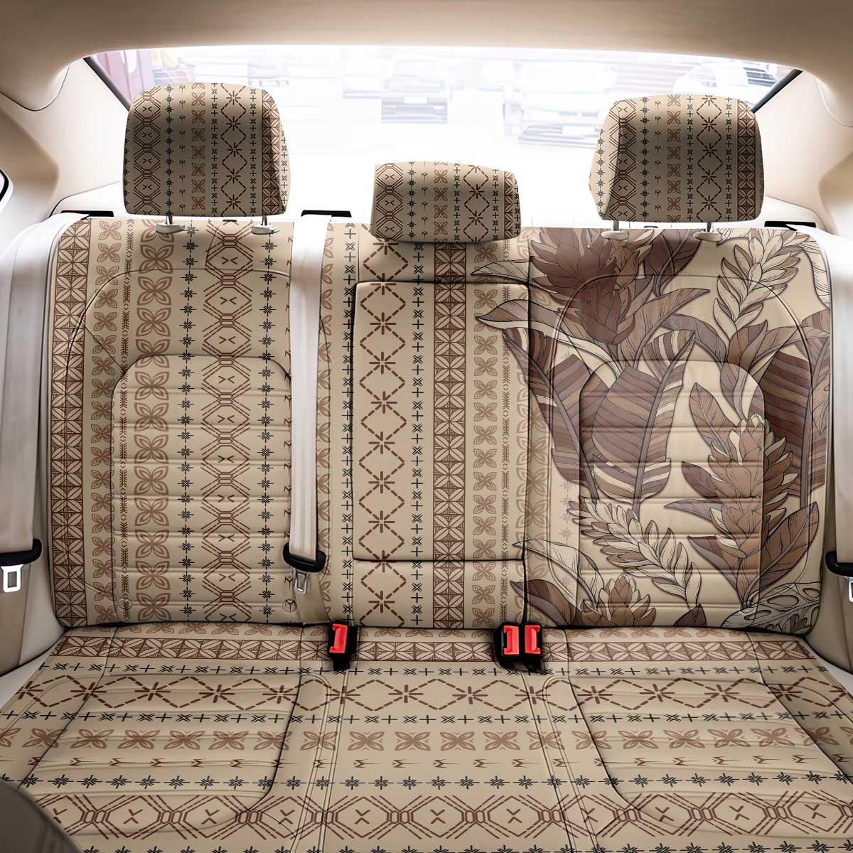 Women's Day Samoa Malu Tattoo Inspired Mix Teuila Back Car Seat Cover Vintage Tapa