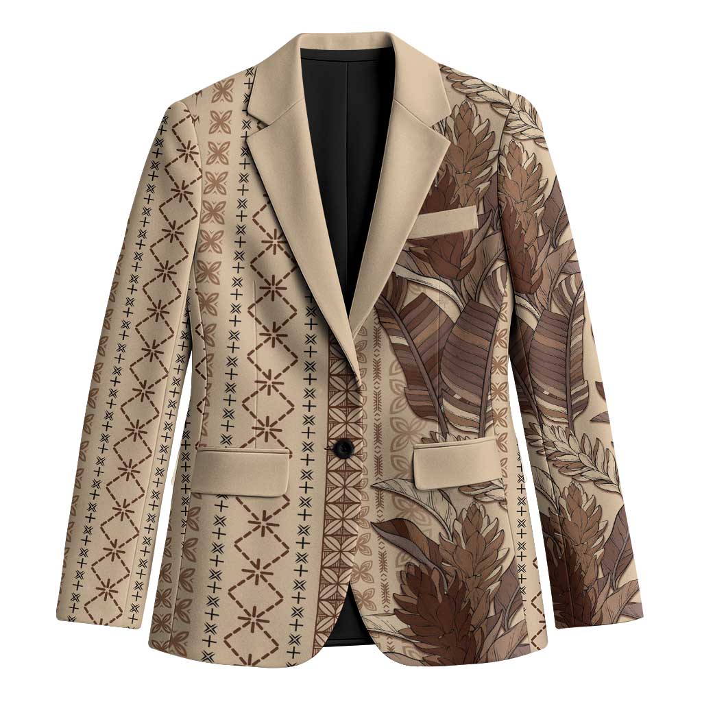 Women's Day Samoa Malu Tattoo Inspired Mix Teuila Blazer Vintage Tapa