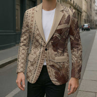 Women's Day Samoa Malu Tattoo Inspired Mix Teuila Blazer Vintage Tapa