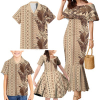 Women's Day Samoa Malu Tattoo Inspired Mix Teuila Family Matching Mermaid Dress and Hawaiian Shirt Vintage Tapa