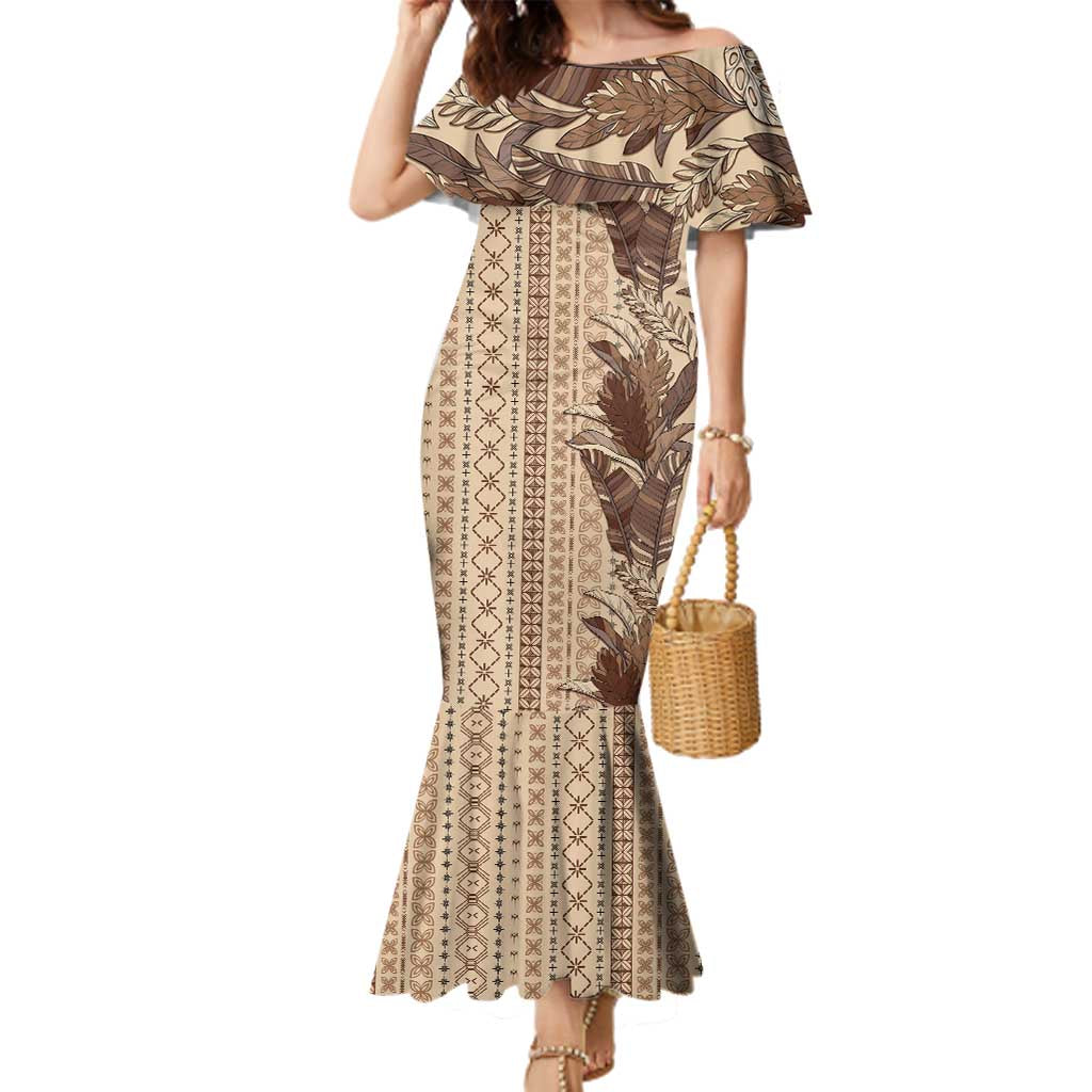 Women's Day Samoa Malu Tattoo Inspired Mix Teuila Family Matching Mermaid Dress and Hawaiian Shirt Vintage Tapa