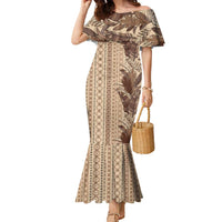 Women's Day Samoa Malu Tattoo Inspired Mix Teuila Family Matching Mermaid Dress and Hawaiian Shirt Vintage Tapa