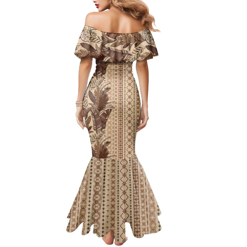 Women's Day Samoa Malu Tattoo Inspired Mix Teuila Family Matching Mermaid Dress and Hawaiian Shirt Vintage Tapa