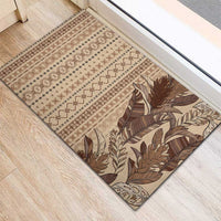 Women's Day Samoa Malu Tattoo Inspired Mix Teuila Rubber Doormat Vintage Tapa LT7 - Polynesian Pride