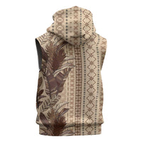 Women's Day Samoa Malu Tattoo Inspired Mix Teuila Sleeveless Zip Hoodie Vintage Tapa LT7 - Polynesian Pride