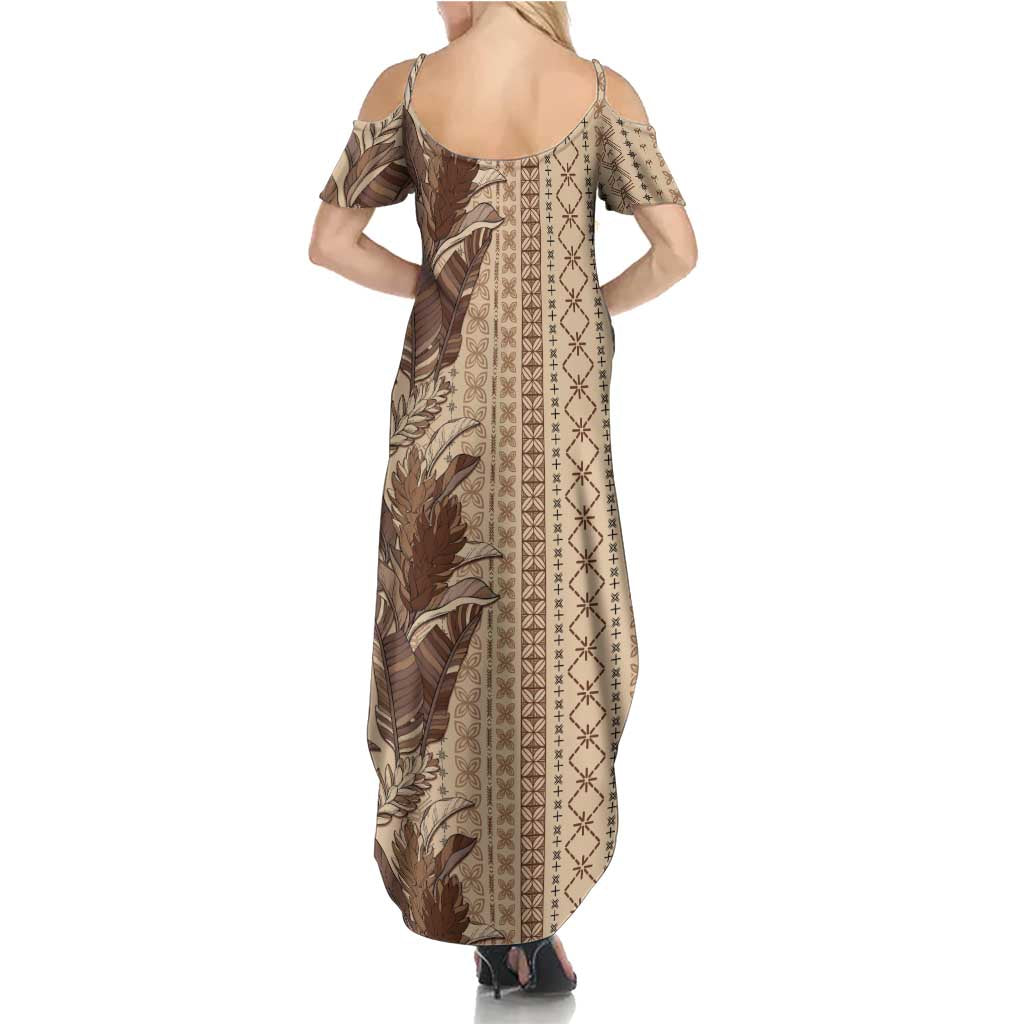 Women's Day Samoa Malu Tattoo Inspired Mix Teuila Summer Maxi Dress Vintage Tapa LT7 - Polynesian Pride