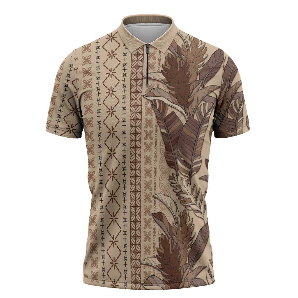 Women's Day Samoa Malu Tattoo Inspired Mix Teuila Zipper Polo Shirt Vintage Tapa