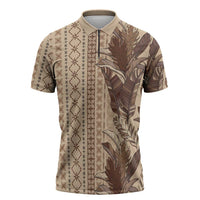 Women's Day Samoa Malu Tattoo Inspired Mix Teuila Zipper Polo Shirt Vintage Tapa