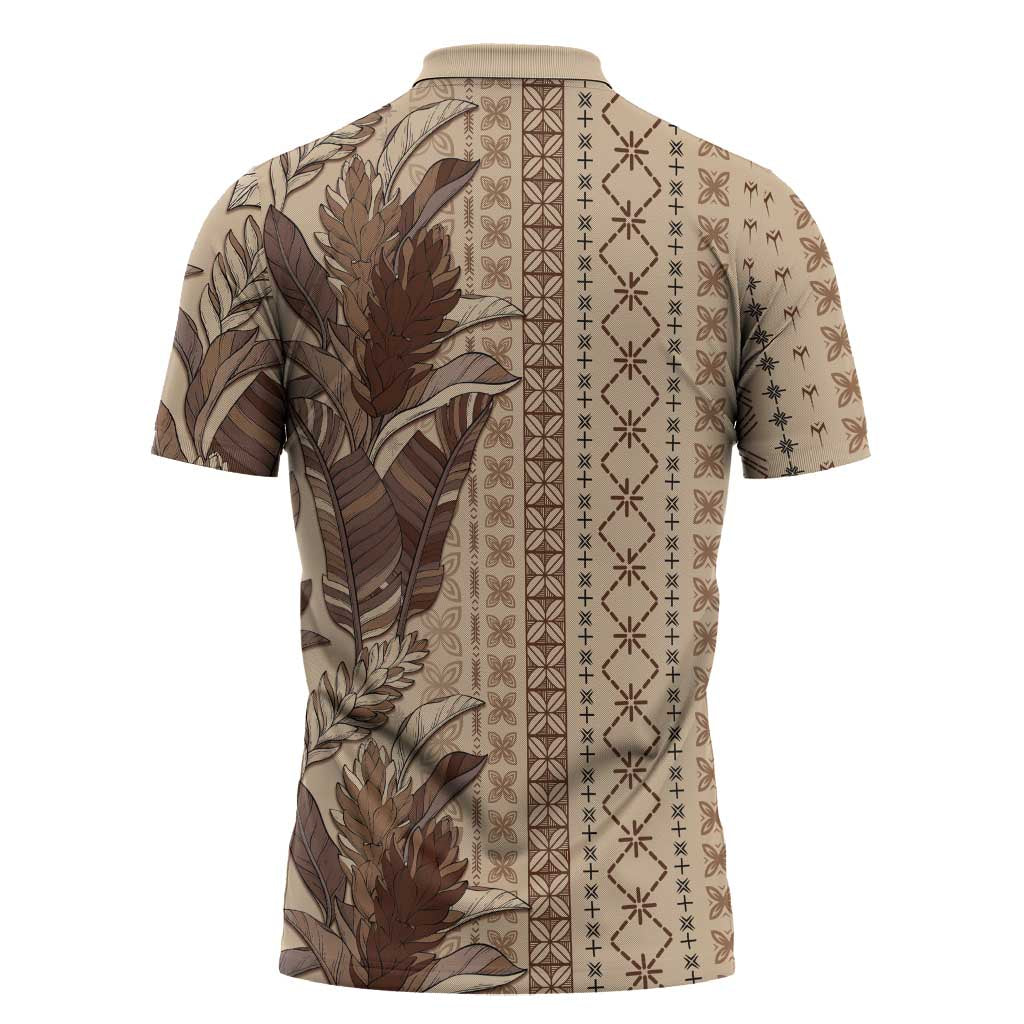 Women's Day Samoa Malu Tattoo Inspired Mix Teuila Zipper Polo Shirt Vintage Tapa