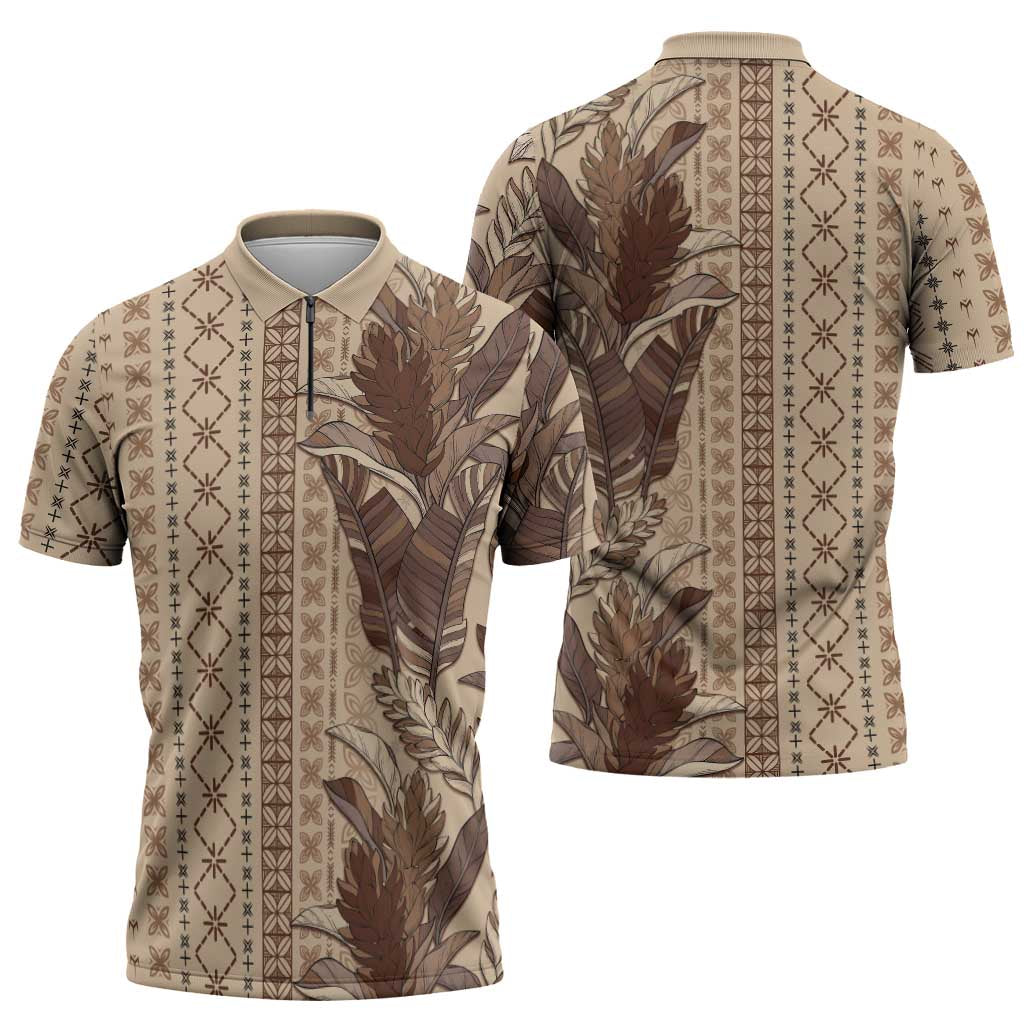 Women's Day Samoa Malu Tattoo Inspired Mix Teuila Zipper Polo Shirt Vintage Tapa