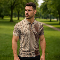 Women's Day Samoa Malu Tattoo Inspired Mix Teuila Zipper Polo Shirt Vintage Tapa
