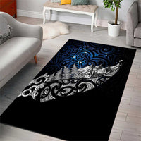 Maori Matariki Area Rug Landscape Styled Fern - Galaxy