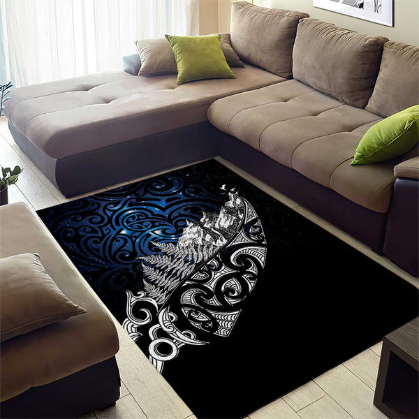 Moari Rug Home / Products / Maori Matariki Area Rug Landscape Styled Fern ...