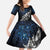 Maori Matariki Family Matching Long Sleeve Bodycon Dress and Hawaiian Shirt Landscape Styled Fern - Galaxy
