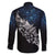 Maori Matariki Family Matching Long Sleeve Bodycon Dress and Hawaiian Shirt Landscape Styled Fern - Galaxy