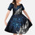 Maori Matariki Family Matching Puletasi and Hawaiian Shirt Landscape Styled Fern - Galaxy