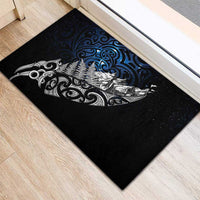 Maori Matariki Rubber Doormat Landscape Styled Fern - Galaxy